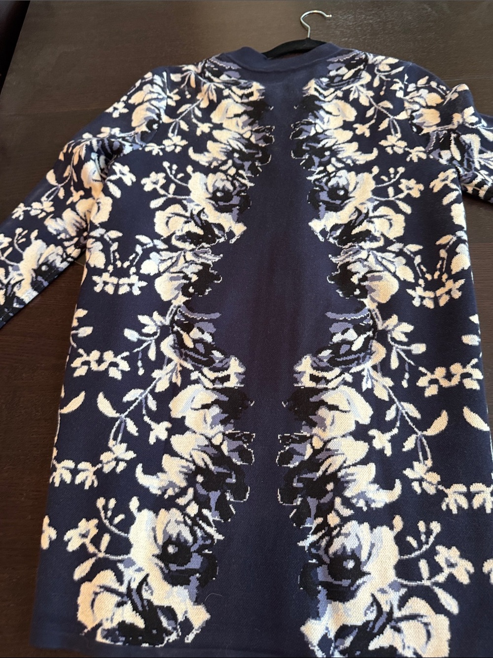Tuckernuck Navy and White Floral Button-Front Long Cardigan - Picture 7 of 7
